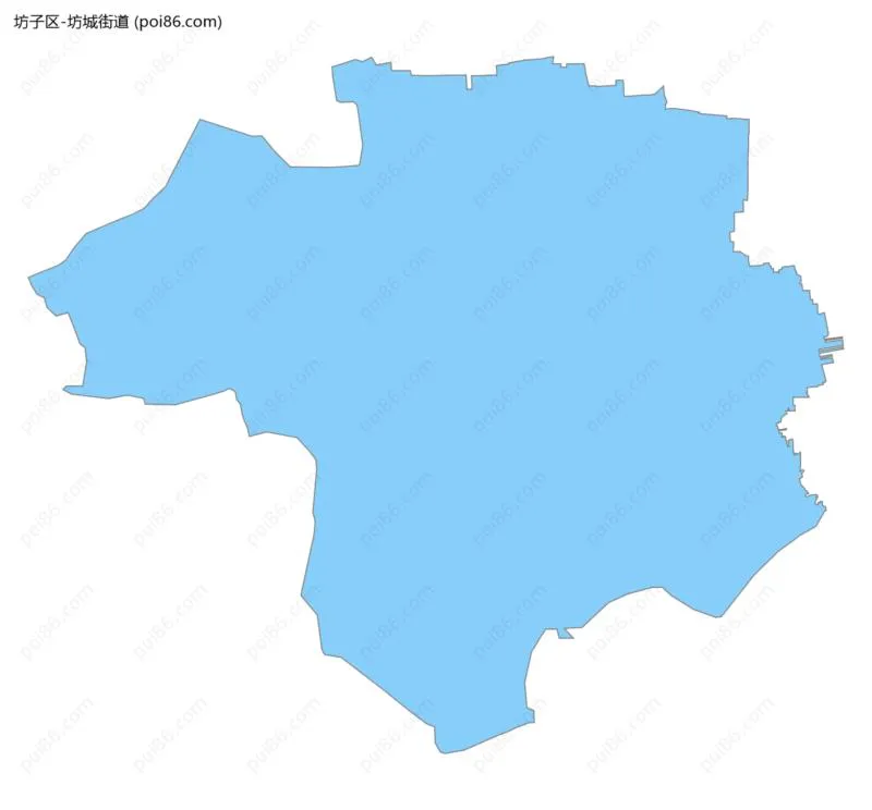 坊城街道边界地图