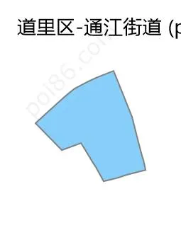 通江街道边界地图