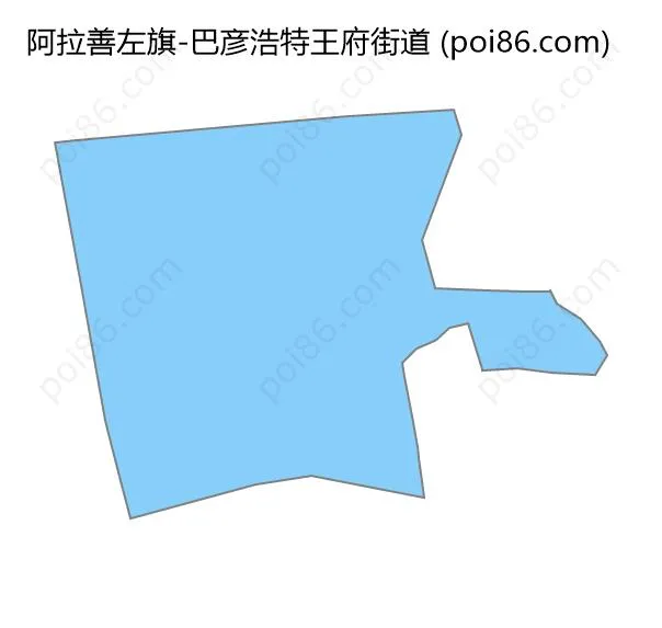 巴彦浩特王府街道边界地图