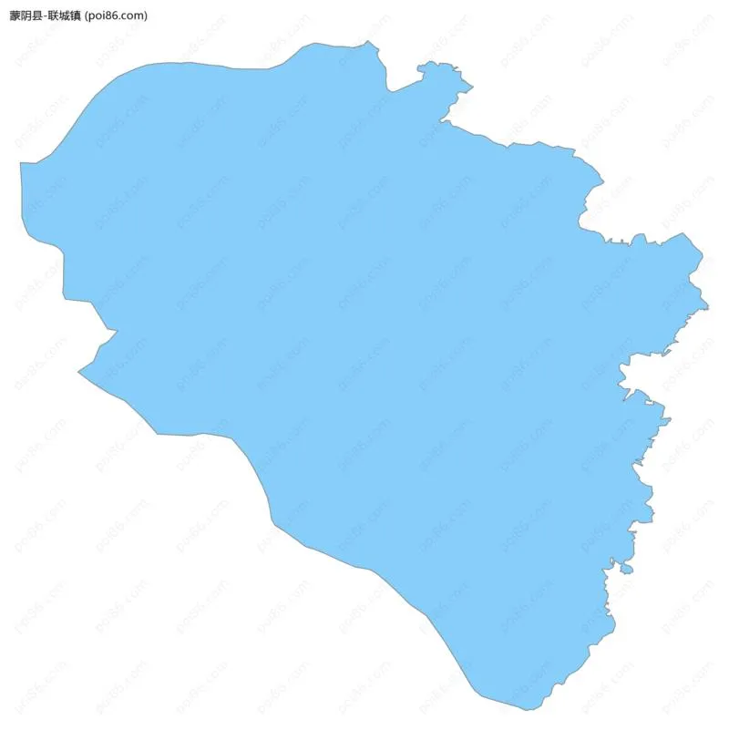 联城镇边界地图