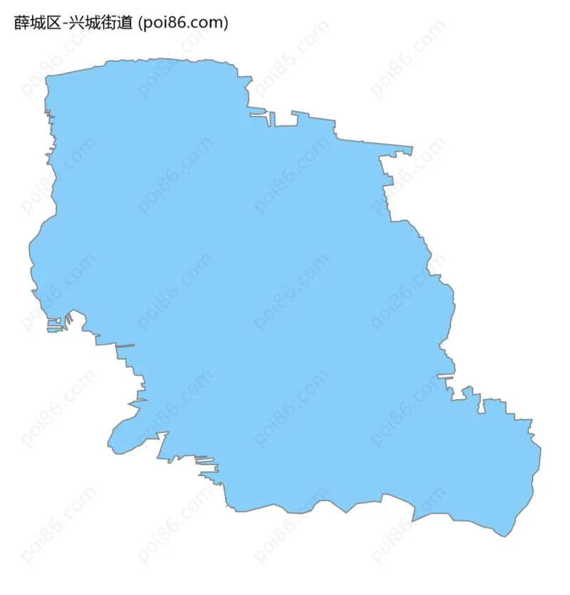 兴城街道边界地图