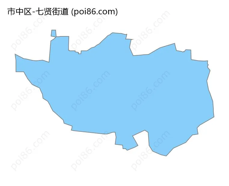 七贤街道边界地图