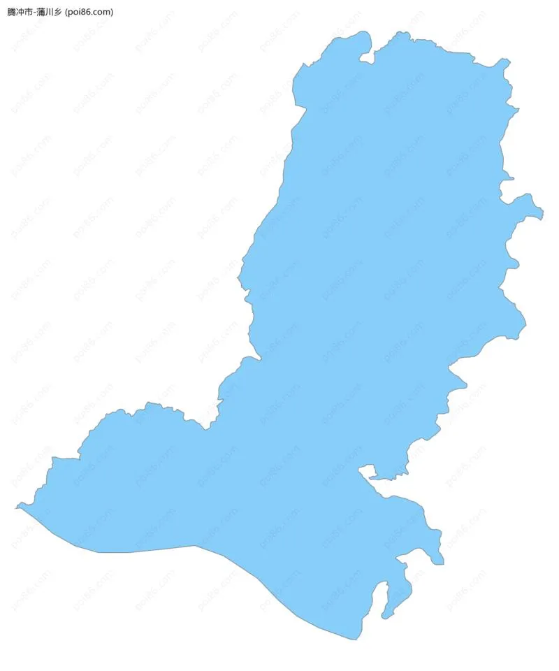 蒲川乡边界地图