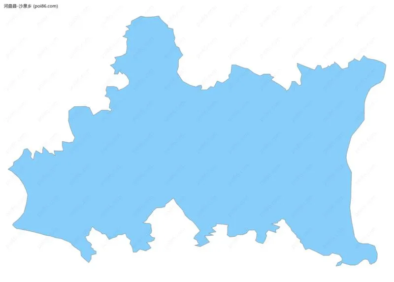 沙泉乡边界地图
