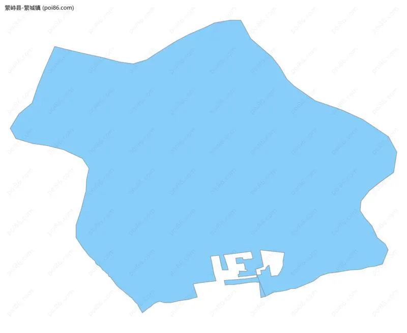 繁城镇边界地图