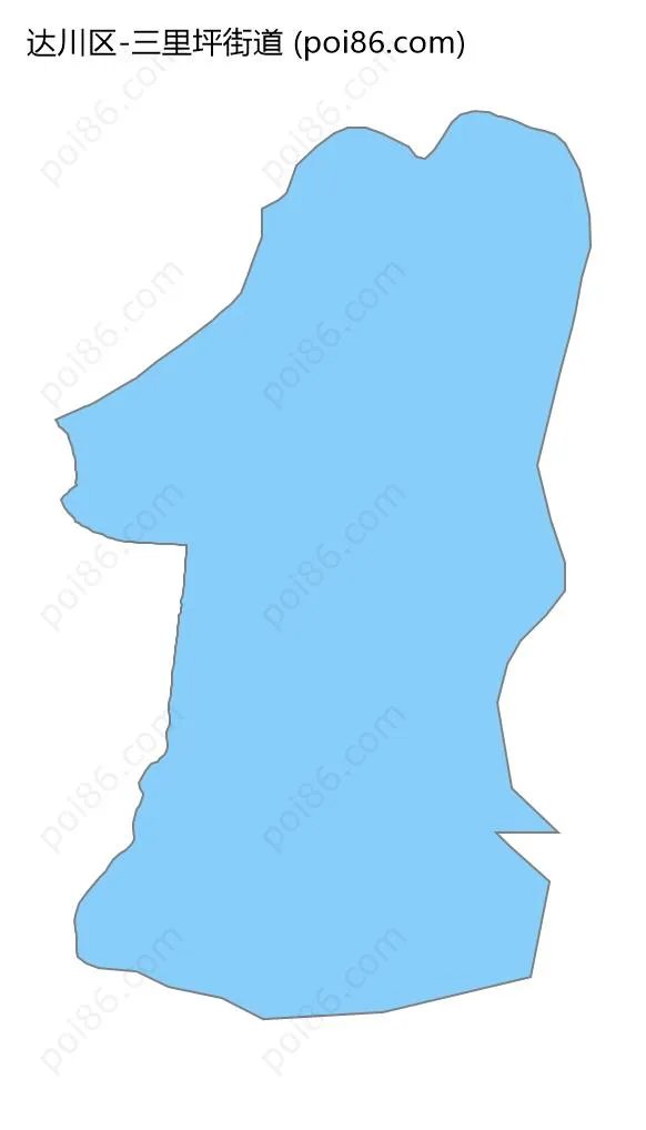 三里坪街道边界地图