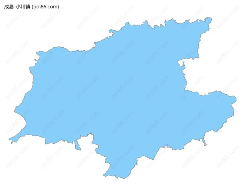 小川镇边界地图