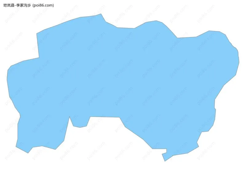 李家沟乡边界地图