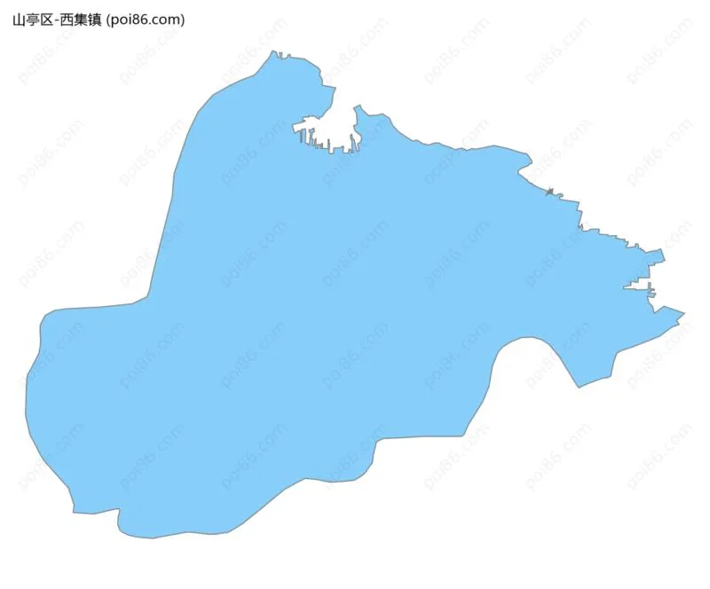 西集镇边界地图