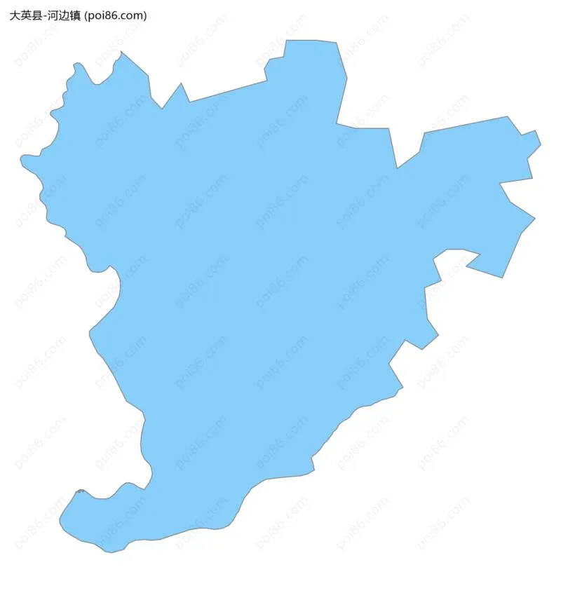 河边镇边界地图