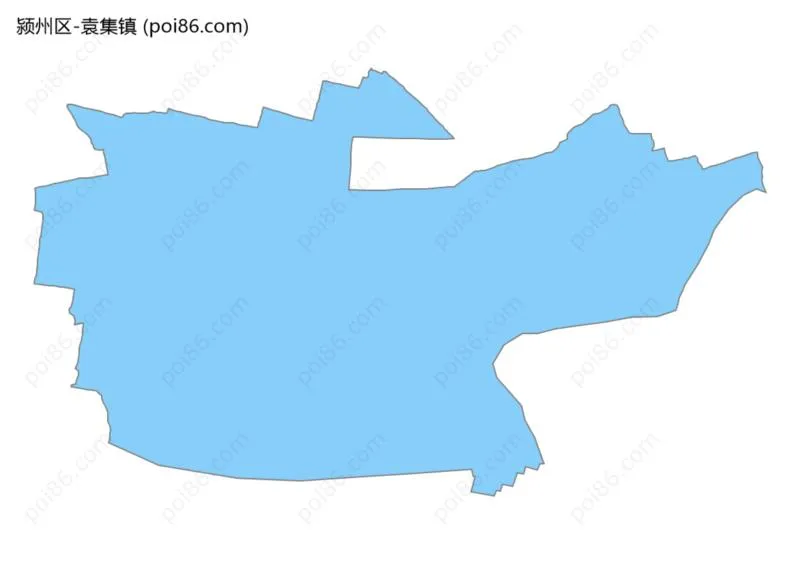 袁集镇边界地图