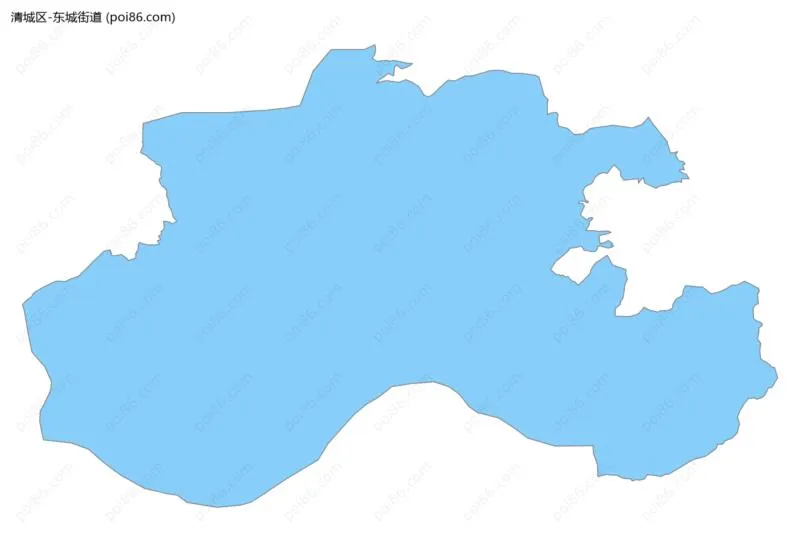 东城街道边界地图