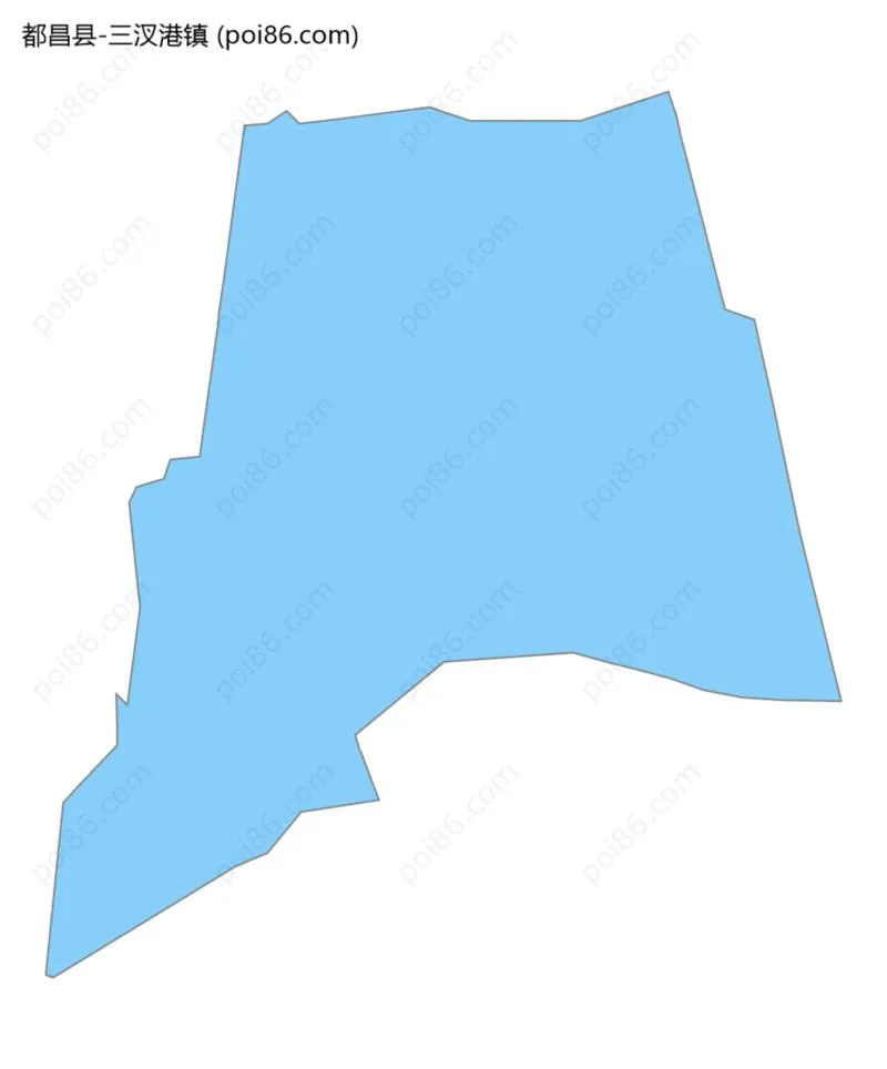 三汊港镇边界地图