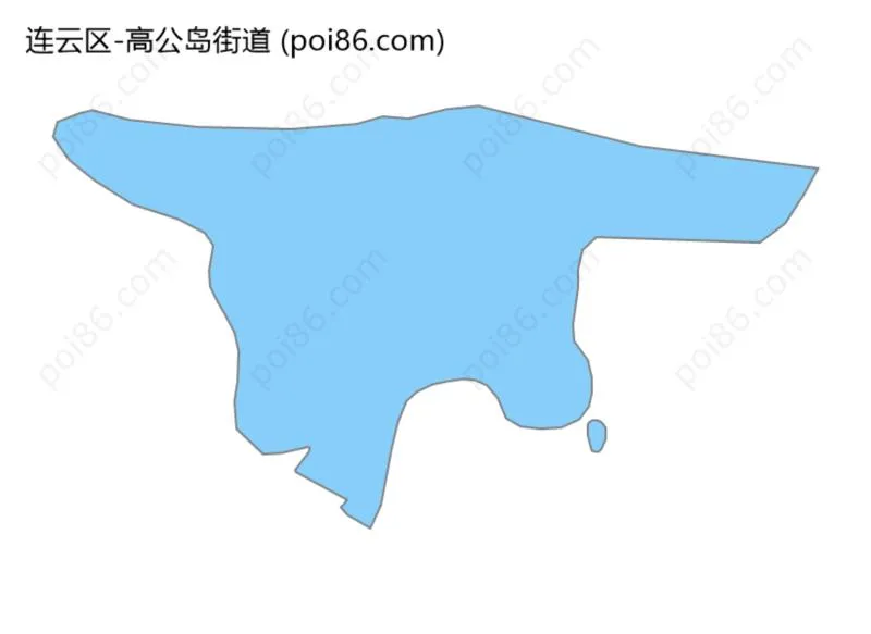 高公岛街道边界地图