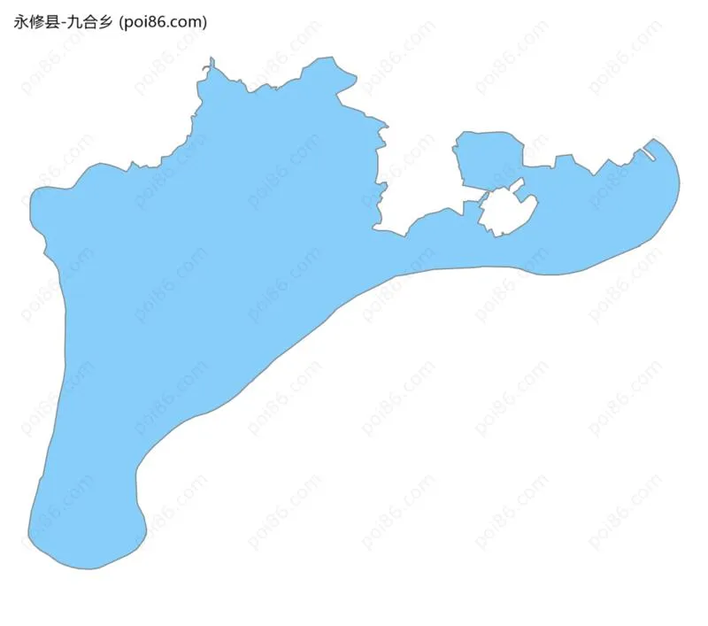 九合乡边界地图