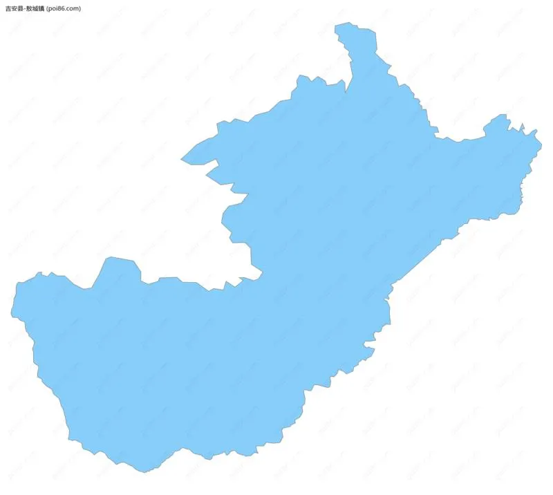 敖城镇边界地图