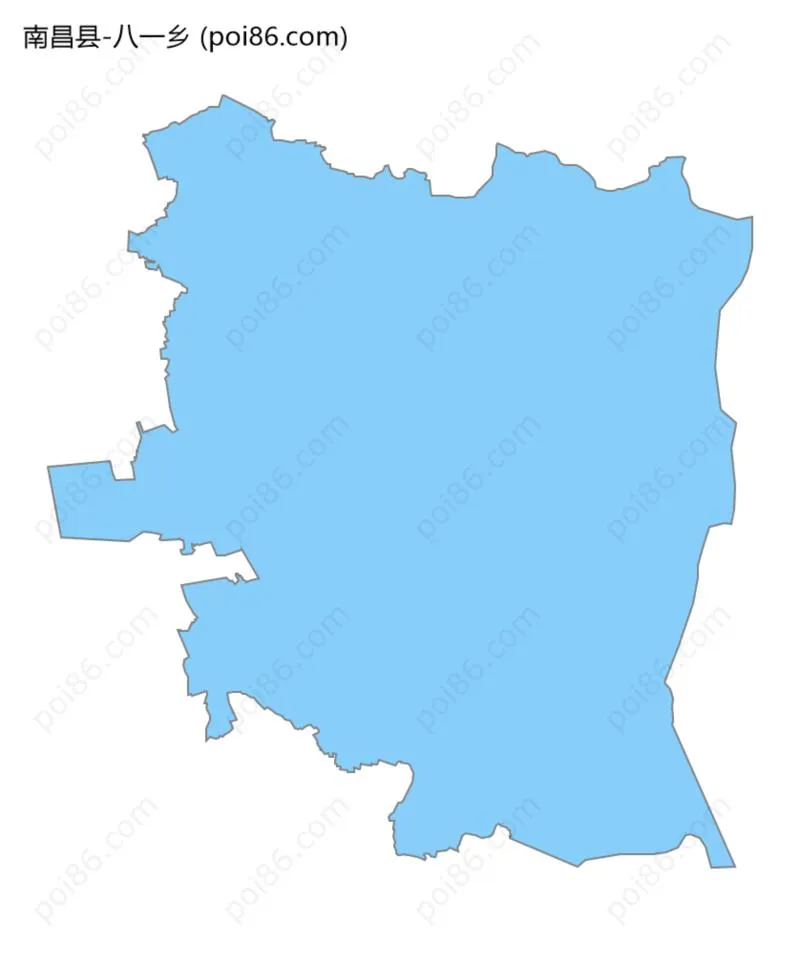 八一乡边界地图