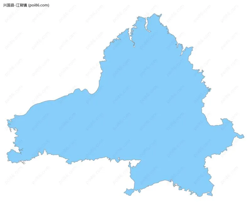 江背镇边界地图