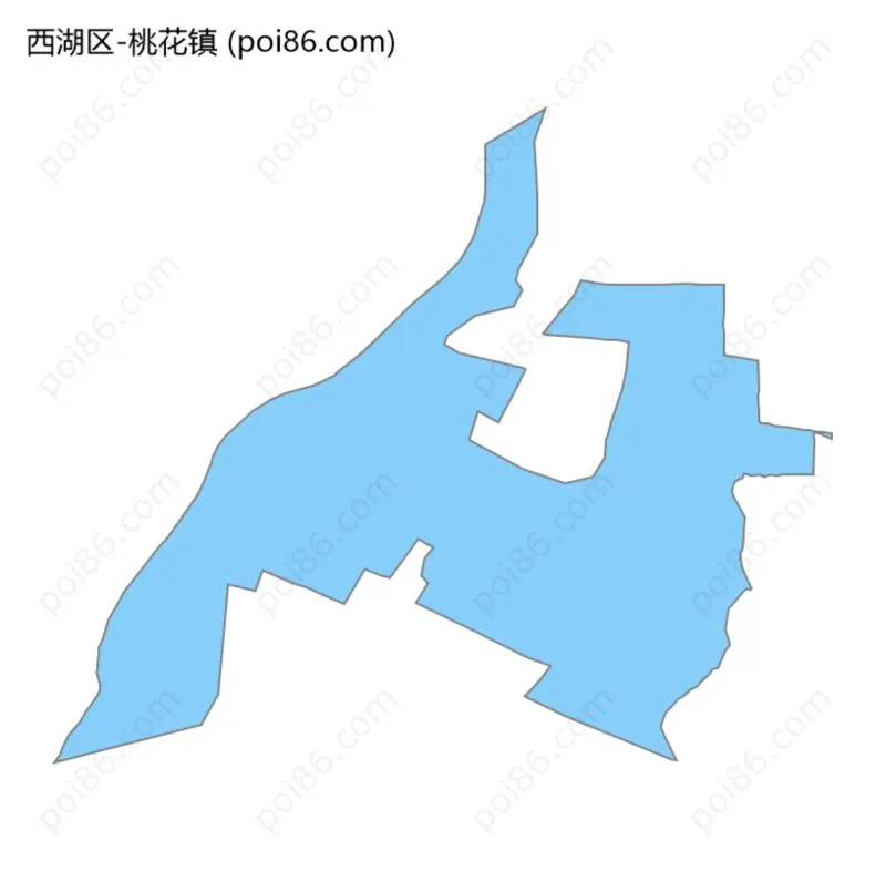 桃花镇边界地图