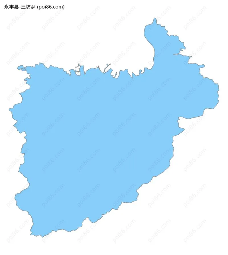 三坊乡边界地图
