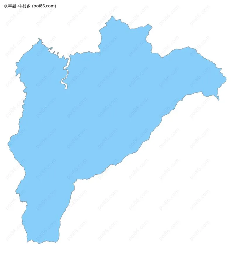 中村乡边界地图