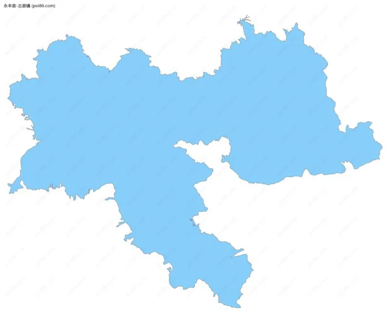 古县镇边界地图