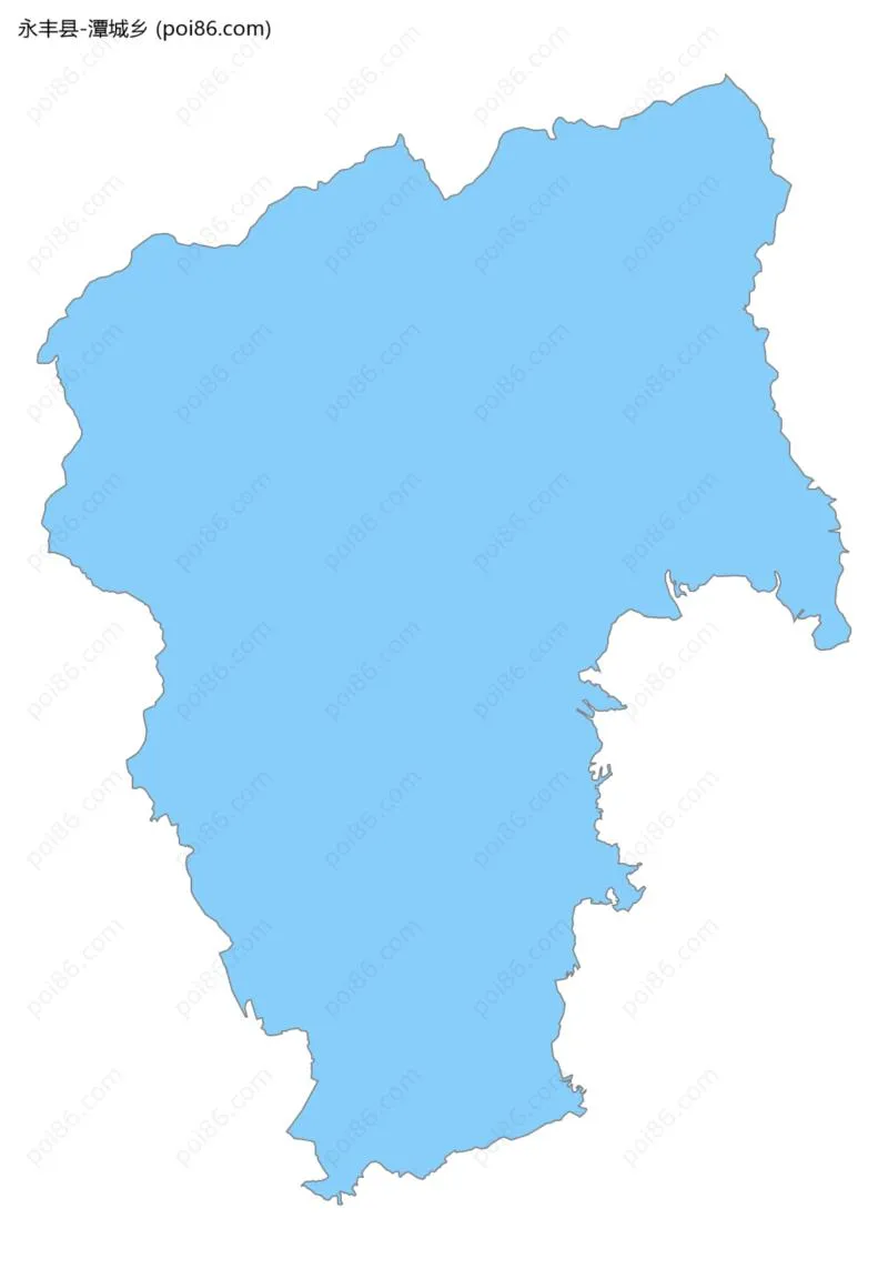 潭城乡边界地图