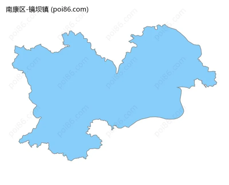 镜坝镇边界地图
