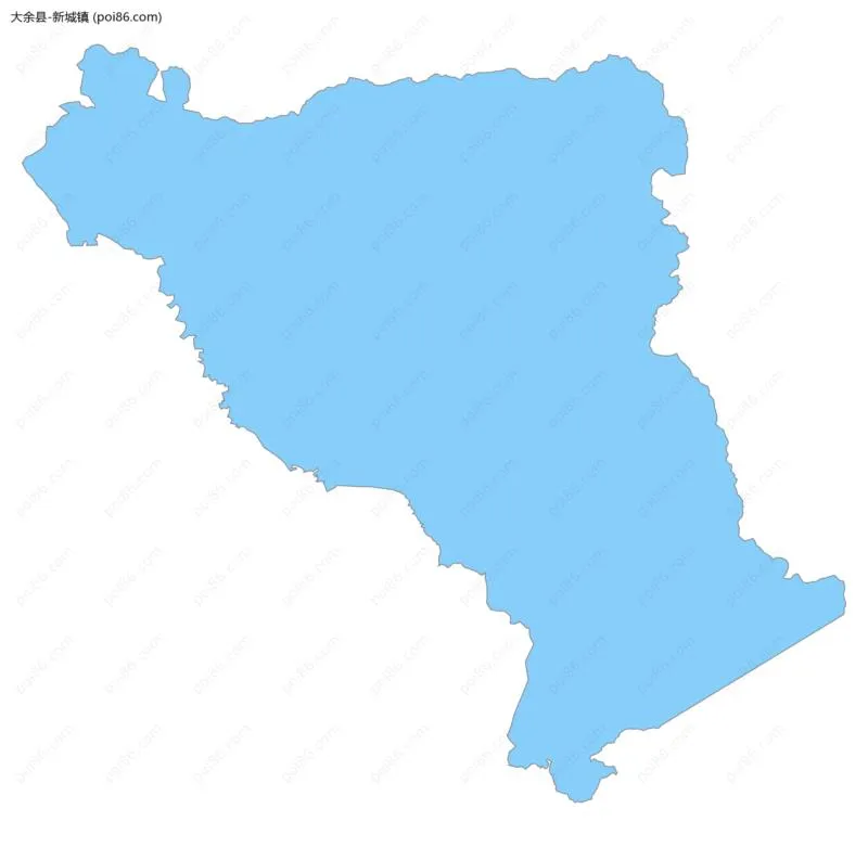 新城镇边界地图