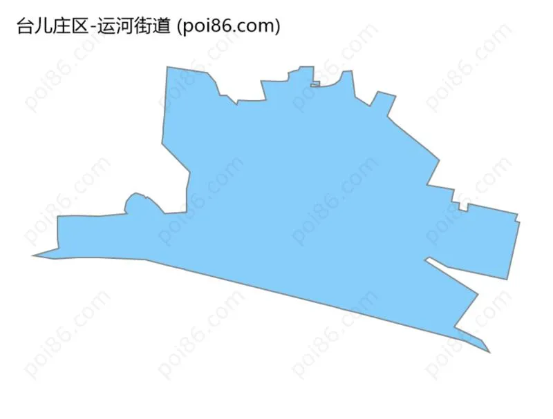 运河街道边界地图