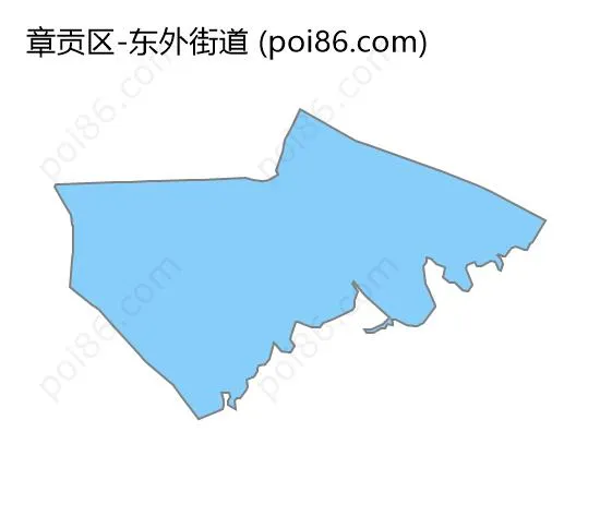 东外街道边界地图
