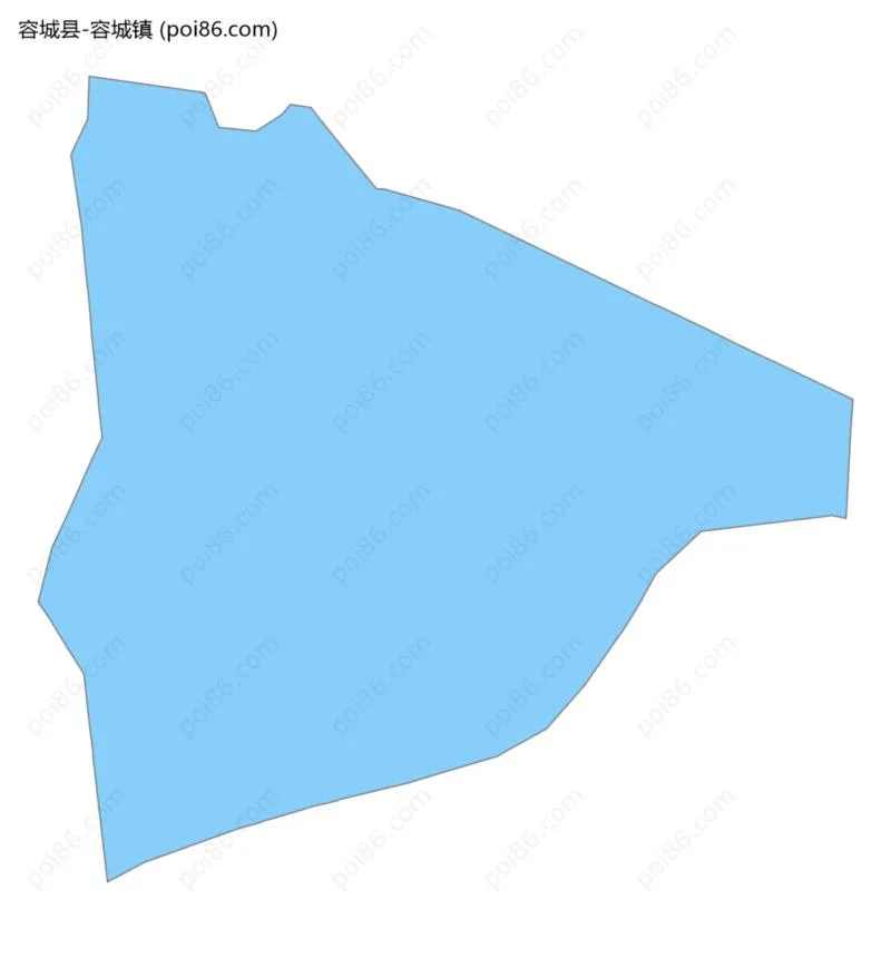容城镇边界地图