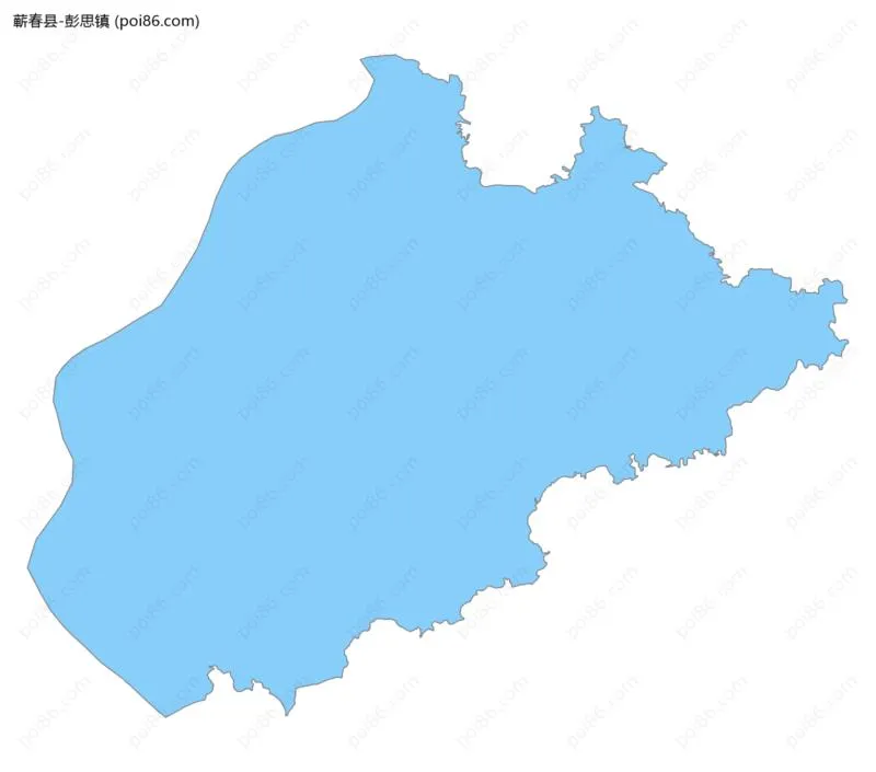 彭思镇边界地图